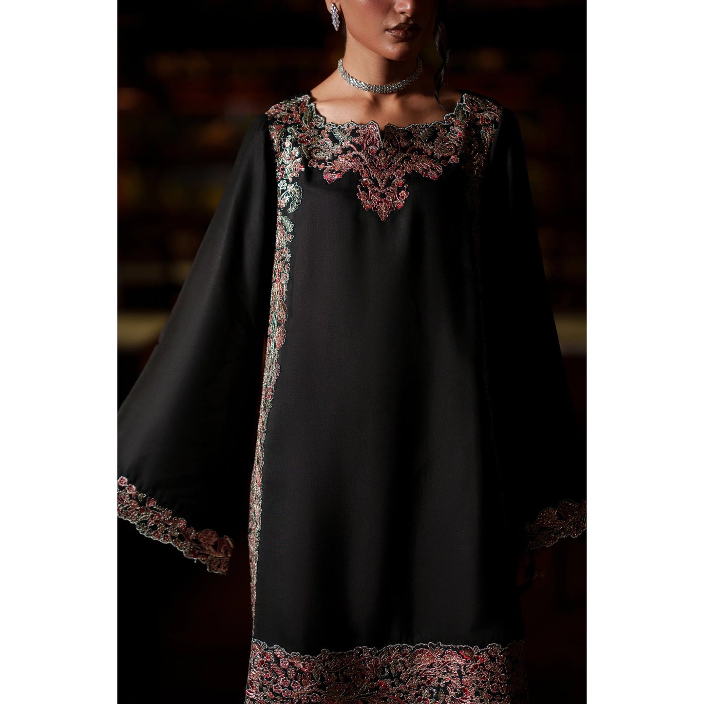 EALA Festive Embroidered Viscose Dress with Printed Silk Dupatta | Women’s Festive Wear Pakistani Designer Outfit by Casuallite