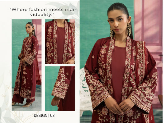 Royal Maroon Embroidered Suit – Traditional Threads MA03