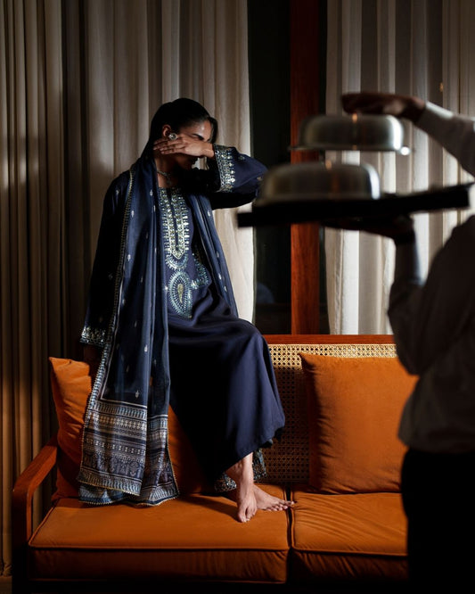 Luxury Silk Viscose Embroidered Suit – Premium Festive Collection |by Casuallite MTI04