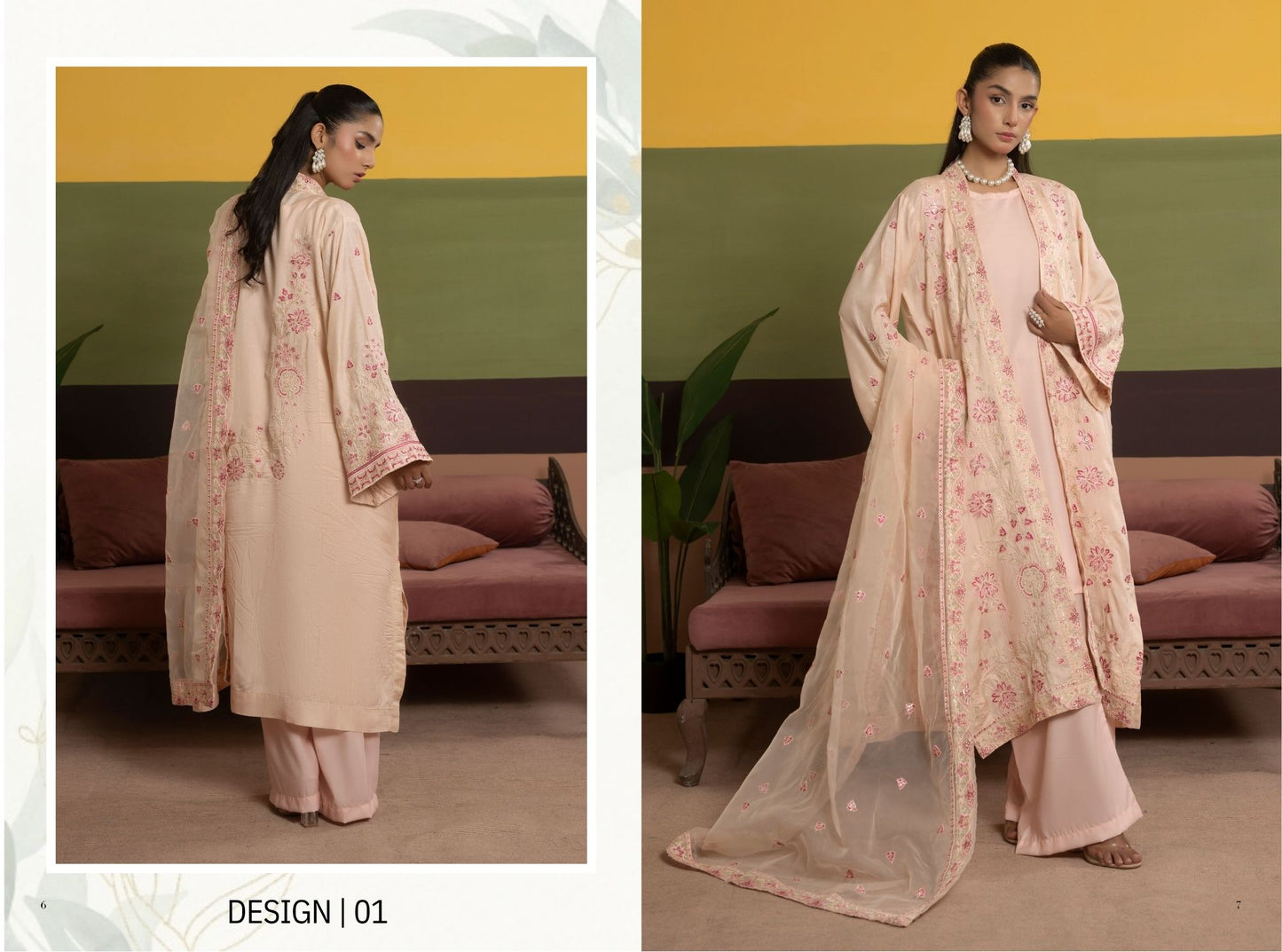Blush Grace Embroidered Suit – Traditional Threads MA01