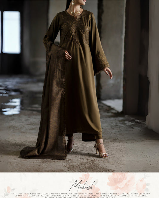 CASUALLITE SHAM PREMIUM VISCOSE LUXURY EMBROIDERED 3PC READYMADE CSP202