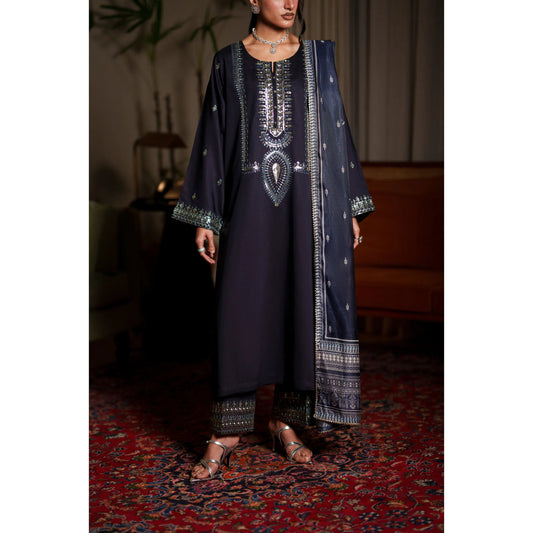 EALA Festive Embroidered Viscose Dress with Printed Silk Dupatta | Women’s Festive Wear Pakistani Designer Outfit by Casuallite