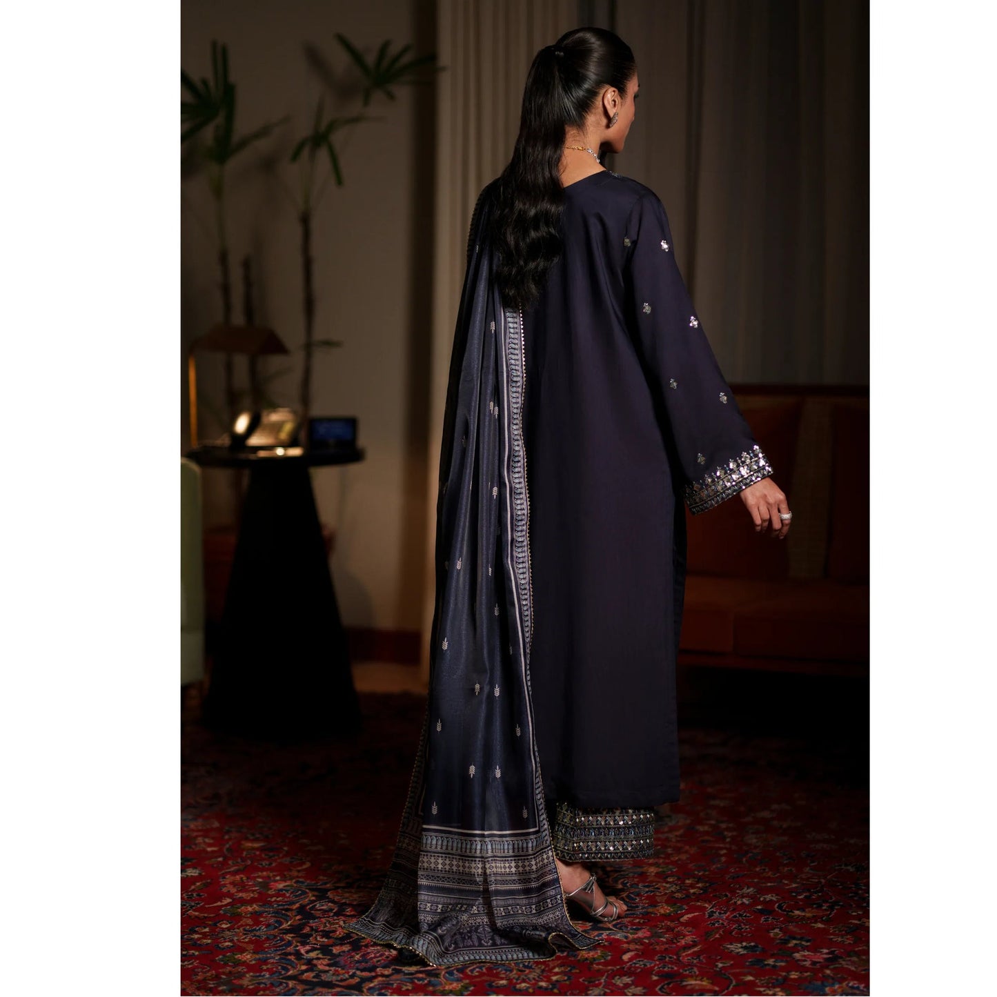 EALA Festive Embroidered Viscose Dress with Printed Silk Dupatta | Women’s Festive Wear Pakistani Designer Outfit by Casuallite